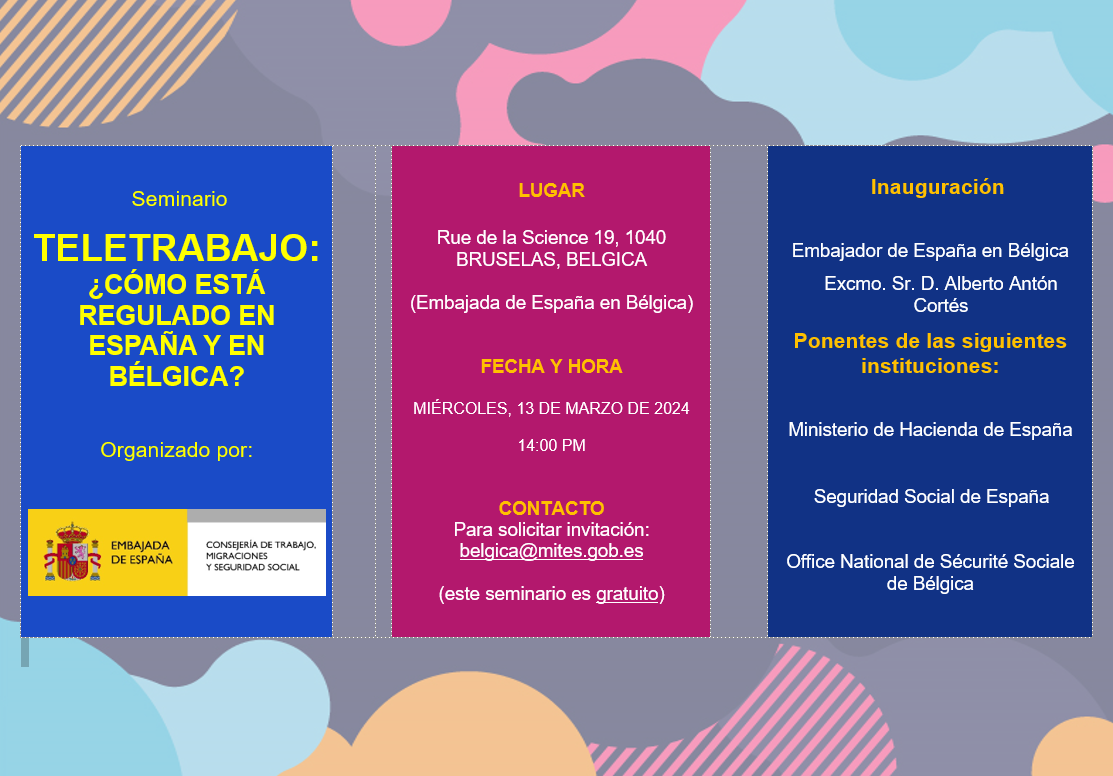 Seminario Teletrabajo: ¿Cómo está regulado en España y en Bélgica?
